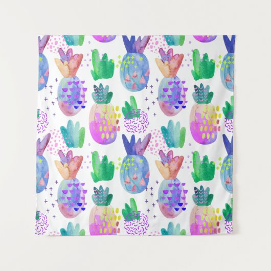 Handgemalte HerbstBlume, nahtlos. Wandteppich (Vorderseite)