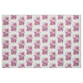 Handgemalte Himalayan-Poppies Blue Pink-Farben Stoff (Fat Quarter (45,7 x 55,9 cm))