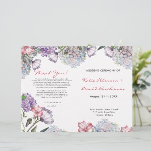 Handgemalte Hydrangea-Hochzeit (Stehend Vorderseite)