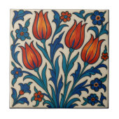 Handgemalte Iznik Tulips Fliese (Vorderseite)