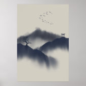 Handgemalte japanische Wandkunst Poster (Vorne)