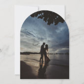 Handgemalte Jugendstil-Rose Arsch Schwarze Hochzei Einladung (Rückseite)