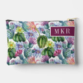 Handgemalte Kakteen-Muster Zubehörtasche (Rückseite)