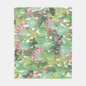 Handgemalte Kakteen: Wüstengrün Fleecedecke (Vorderseite)