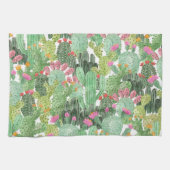 Handgemalte Kakteen: Wüstengrün Geschirrtuch (Horizontal)