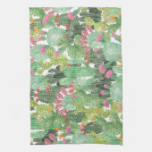 Handgemalte Kakteen: Wüstengrün Geschirrtuch (Vertikal)