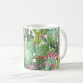 Handgemalte Kakteen: Wüstengrün Kaffeetasse (VorderseiteRechts)