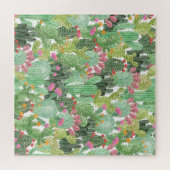 Handgemalte Kakteen: Wüstengrün Puzzle (Horizontal)