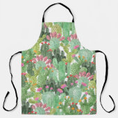 Handgemalte Kakteen: Wüstengrün Schürze (Vorderseite)