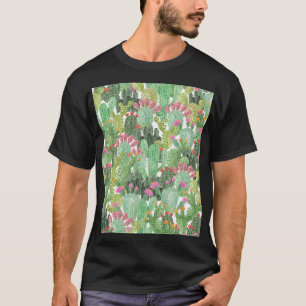 Handgemalte Kakteen: Wüstengrün T-Shirt