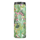 Handgemalte Kakteen: Wüstengrün Thermosbecher (Rückseite)