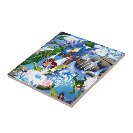 Handgemalte Keramik-Fliese Fliese (Seite)