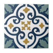 handgemalte Keramik harmonisch blumengemustert Fliese (Vorderseite)