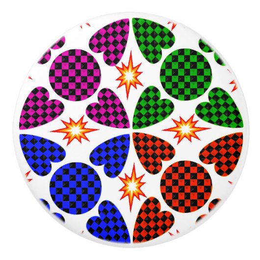 Handgemalte Keramik - Rumpf Keramikknauf (Vorderseite)