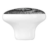 Handgemalte Keramik - Rumpf Keramikknauf (Seitenansicht)