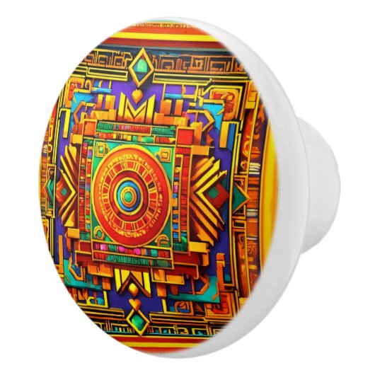 Handgemalte Keramik - Rumpf Keramikknauf (Rechts)