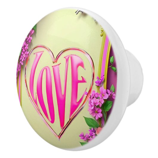 Handgemalte Keramik - Rumpf Keramikknauf (Rechts)