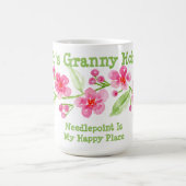 Handgemalte Kirschblüten Granny Needlepoint Kaffeetasse (Mittel)