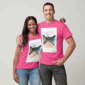 Handgemalte kubanische Straße Long T-Shirt (Unisex)