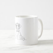 Handgemalte Kunst der Great Dane Line Kaffeetasse (VorderseiteRechts)