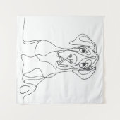 Handgemalte Kunst der Great Dane Line Wandteppich (Vorderseite (Horizontal))