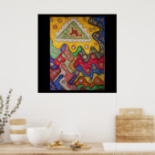 Handgemalte Kunstausdruck aborigines Typs Poster (Küche)