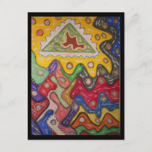 Handgemalte Kunstausdruck aborigines Typs Postkarte