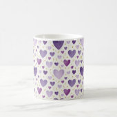 Handgemalte Lavendel- und Gold-Wasserfarben-Herzen Kaffeetasse (Mittel)