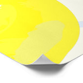 Handgemalte Lemon Blue Baby Dusche Begrüßungszeich Poster (Ecke)