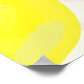 Handgemalte Lemon Pink Baby Dusche Begrüßungszeich Poster (Ecke)