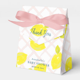 Handgemalte Lemon Pink Babydusche Danke Geschenkschachtel