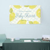 Handgemalte Lemons & Blue Karos Kinderdusche Banner (Messeveranstaltung)