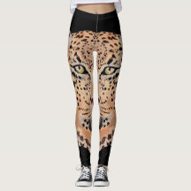 Handgemalte Leopard-Druck-Leggings