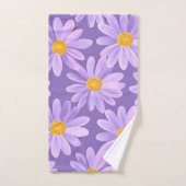 Handgemalte lila Blume Badhandtuch Set (Handtuch)
