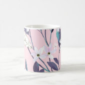 Handgemalte lila leavesart, Blume, wat Kaffeetasse (Mittel)