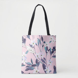 Handgemalte lila leavesart, Blume, wat Tasche