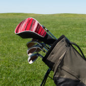 Handgemalte Linien - rot Golf Headcover (In SItu)