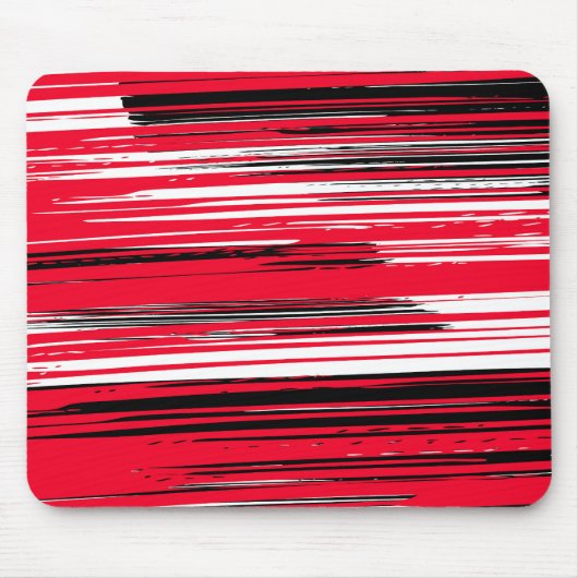 Handgemalte Linien - rot Mousepad (Vorne)