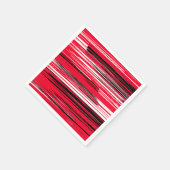 Handgemalte Linien - rot Serviette (Ecke)