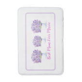 Handgemalte lose Wasserfarbe Lavendel Blumen Badematte (Vorderseite Vertikal)