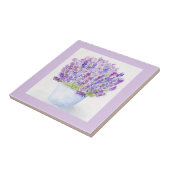 Handgemalte lose Wasserfarbe-Lavendel-Blumen Fliese (Seite)