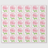 Handgemalte lose Wasserfarben-Rose-Blumen Geschenkpapier (Flach)