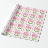 Handgemalte lose Wasserfarben-Rose-Blumen Geschenkpapier (Ungerollt)