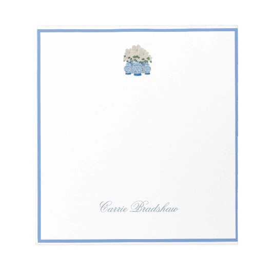 Handgemalte Magnolia Ginger Jar Jars Notepad Notizblock (Vorderseite)