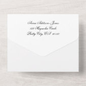 Handgemalte Magnolia Magnolias All In One Einladung (Rückseite)