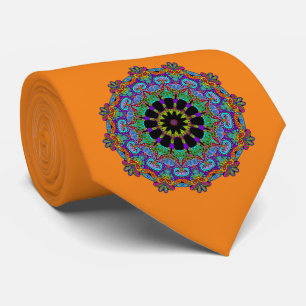 Handgemalte Mandala-Uhr 24 Krawatte