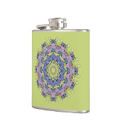 Handgemalte Mandala-Uhr 2 Flachmann (Links)