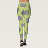 Handgemalte Mandala-Uhr 2 Leggings (Rückseite)