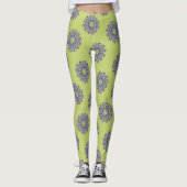 Handgemalte Mandala-Uhr 2 Leggings (Vorderseite)