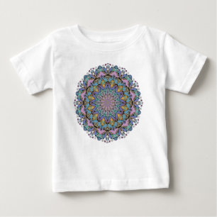 Handgemalte Mandala-Uhr 3 Baby T-shirt